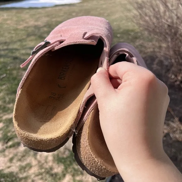 Birkenstocks x Stussy light pink mules clogs shoes Boston - Picture 2 of 11